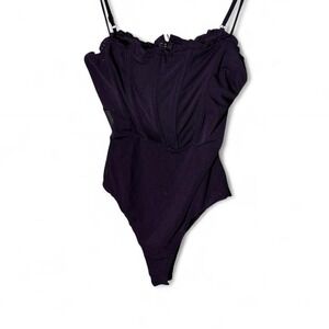 Princess Polly size 6 black corset bodysuit with adjustable straps